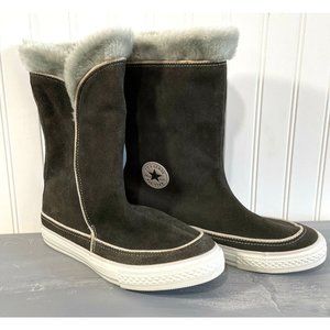 Converse Women's Size 5 Chuck Taylor All Star 632487C Brown Suede Leather‎ Boots